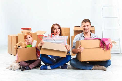 Removal team helping with a home move in West Brompton