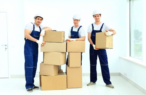 Office removals team planning a business move in West Brompton