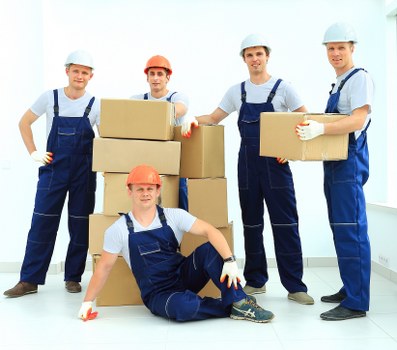 Moving team preparing a residential removal in West Brompton