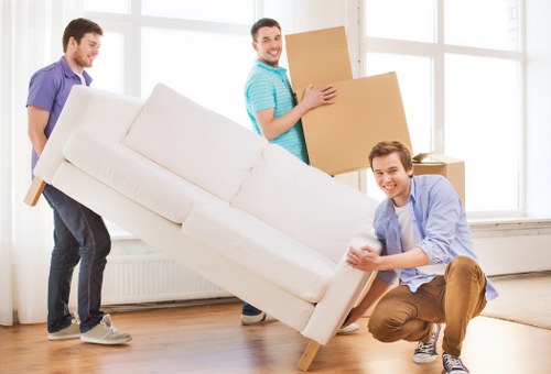 Removal team handling a residential move in West Brompton