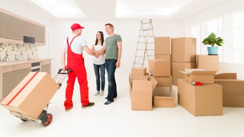 Local moving team handling a West Brompton flat relocation