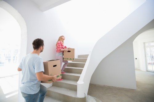 Professional van removal team handling items in West Brompton