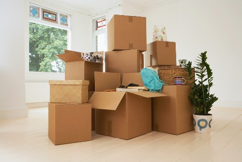Small flat removal in West Brompton with moving boxes and van